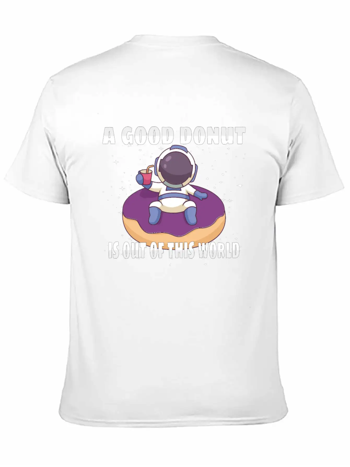 Donut Astronaut Astronomy Solar System Space Kids Unisex Casual T-Shirt – Clean Design For Daily Comfort