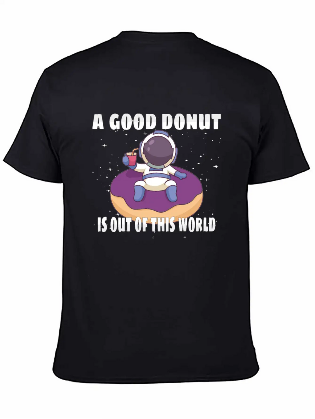 Donut Astronaut Astronomy Solar System Space Kids Unisex Casual T-Shirt – Clean Design For Daily Comfort