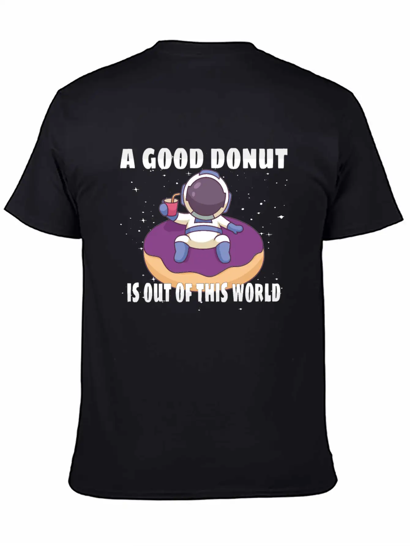 Donut Astronaut Astronomy Solar System Space Kids Unisex Casual T-Shirt – Clean Design For Daily Comfort