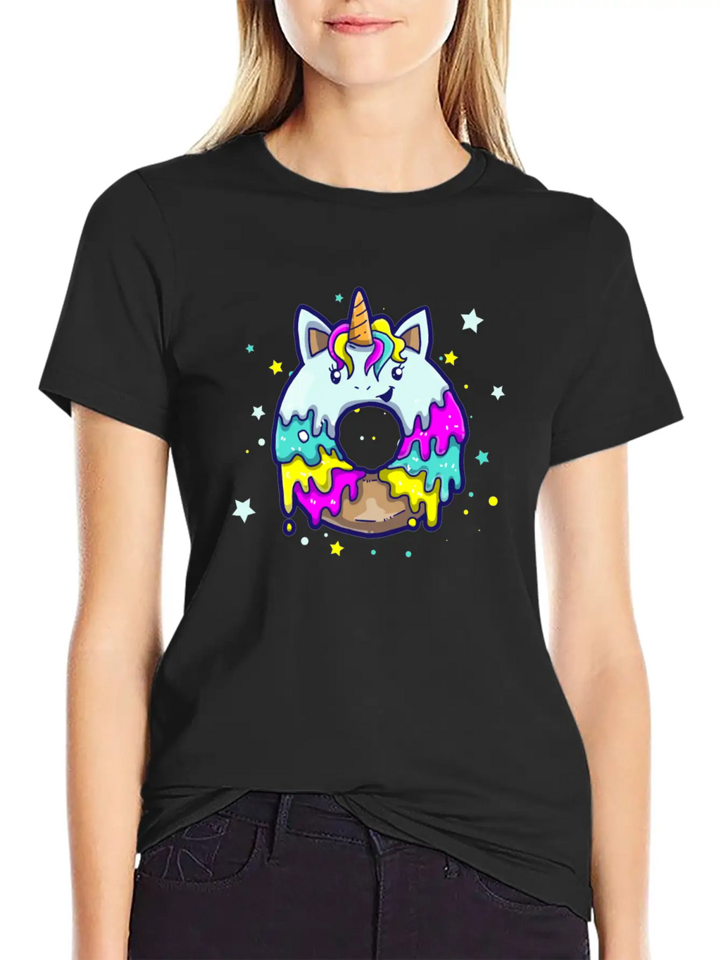 Donut Unicorn Unicorn Candy Frosting Breathable Graphic T-Shirt – Perfect For Casual Days