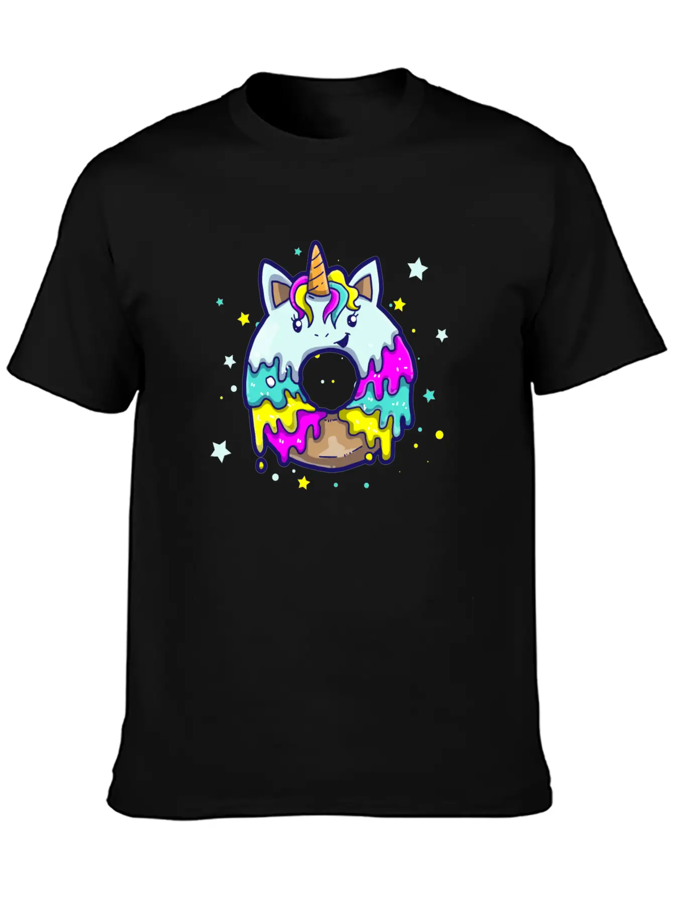 Donut Unicorn Unicorn Candy Frosting Breathable Graphic T-Shirt – Perfect For Casual Days