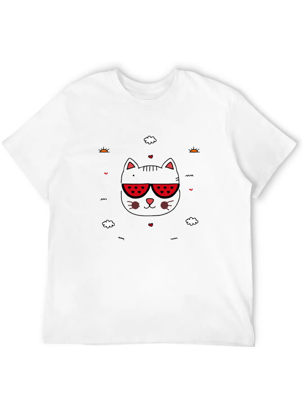 Doodle Cat Unisex Casual T-Shirt – Clean Design For Daily Comfort