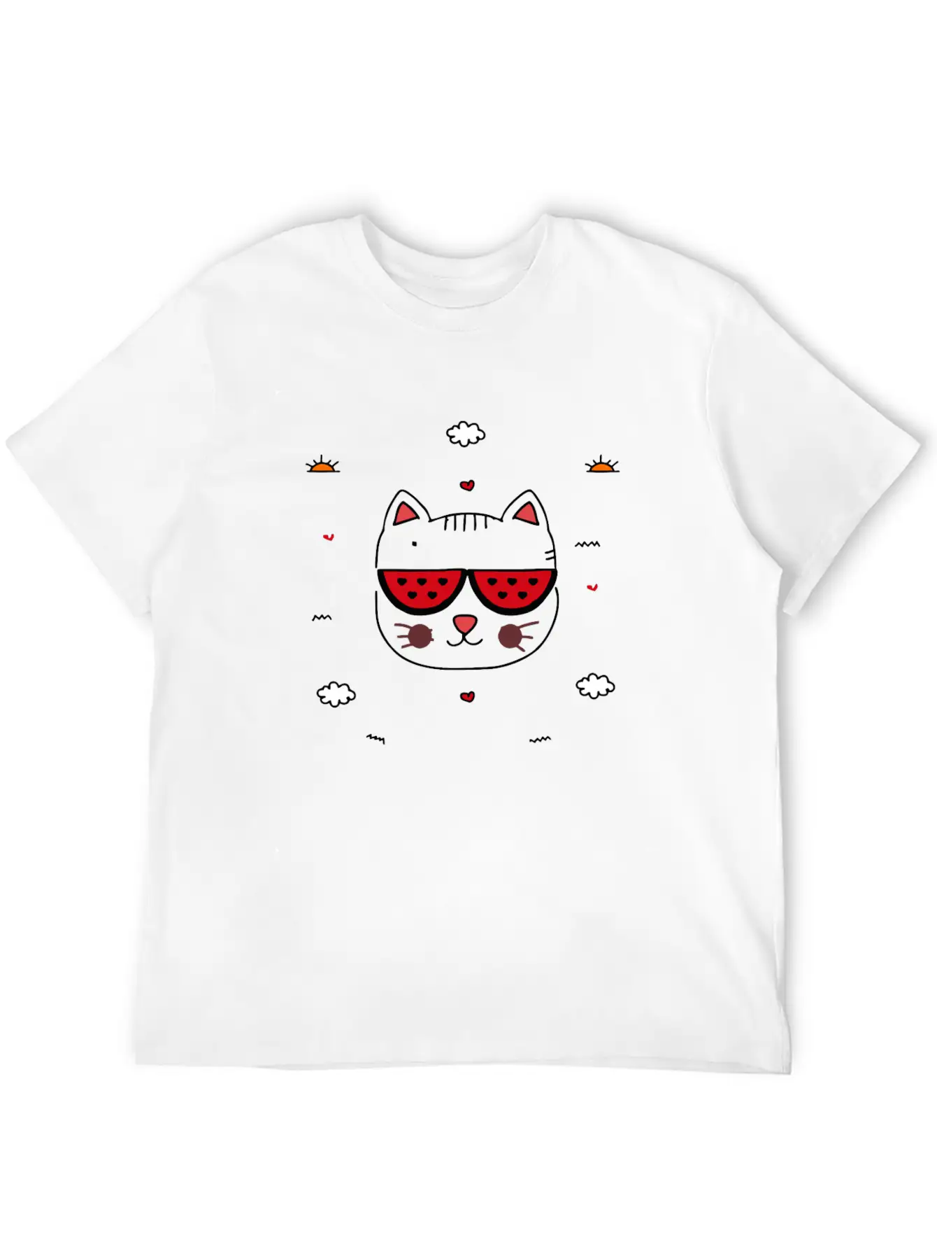 Doodle Cat Unisex Casual T-Shirt – Clean Design For Daily Comfort