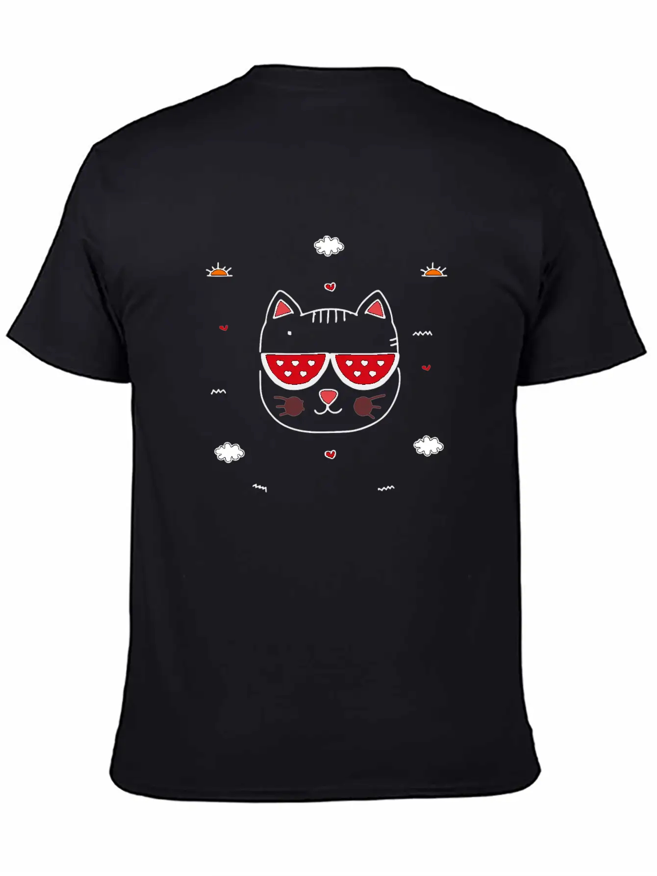 Doodle Cat Unisex Casual T-Shirt – Clean Design For Daily Comfort