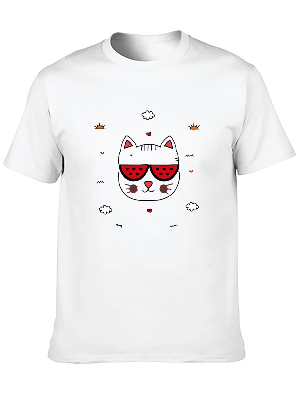 Doodle Cat Unisex Casual T-Shirt – Clean Design For Daily Comfort