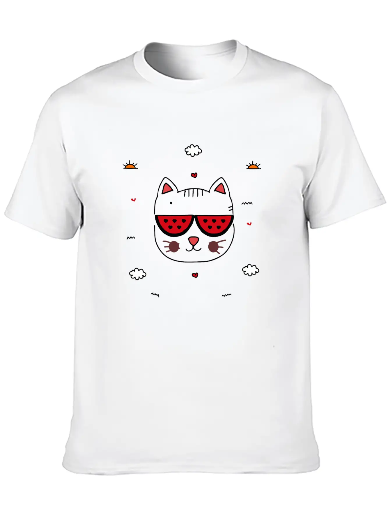 Doodle Cat Unisex Casual T-Shirt – Clean Design For Daily Comfort