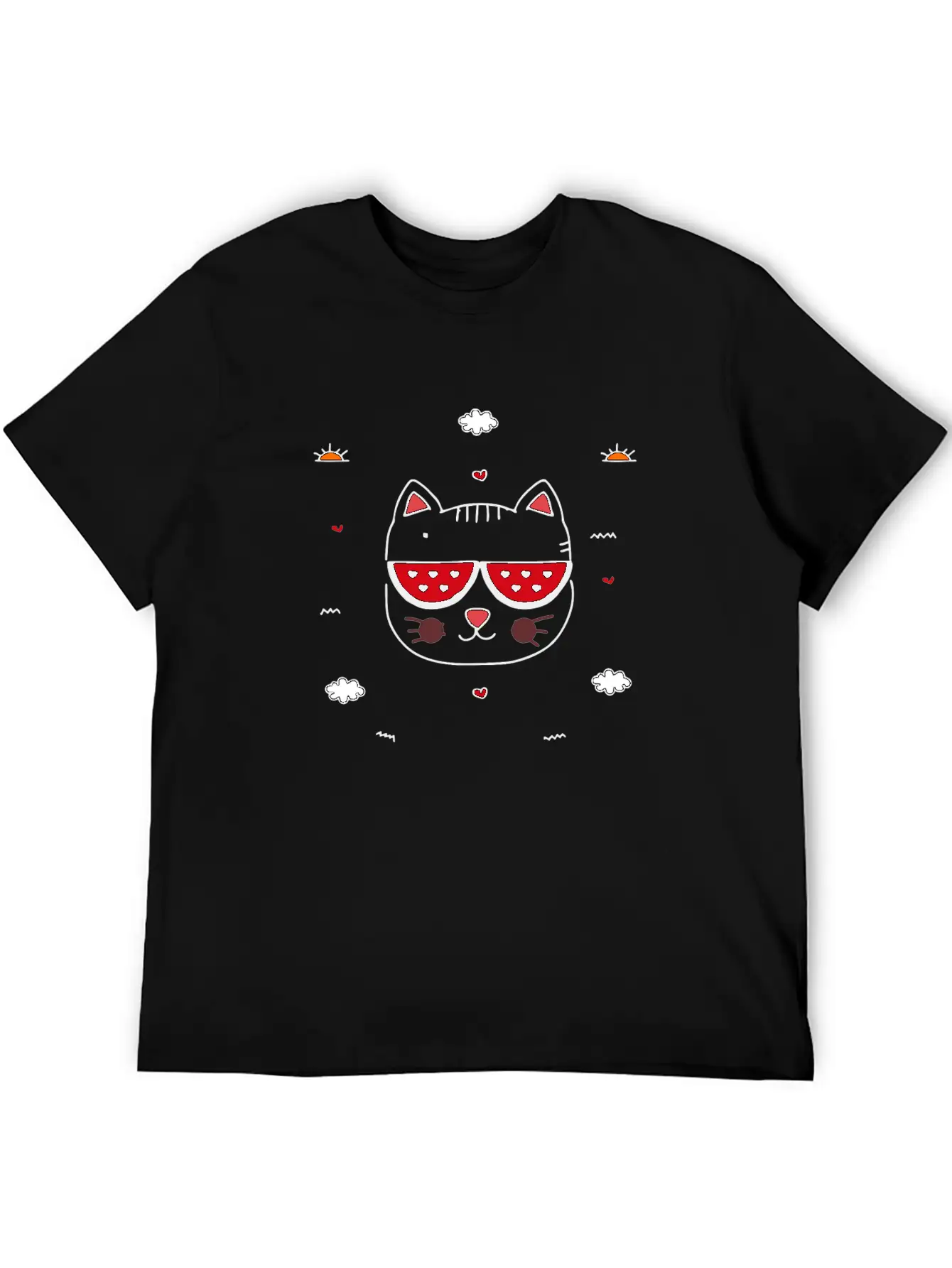 Doodle Cat Unisex Casual T-Shirt – Clean Design For Daily Comfort