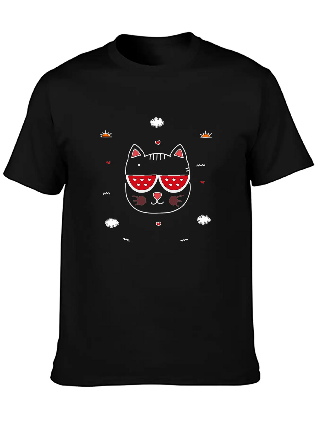 Doodle Cat Unisex Casual T-Shirt – Clean Design For Daily Comfort