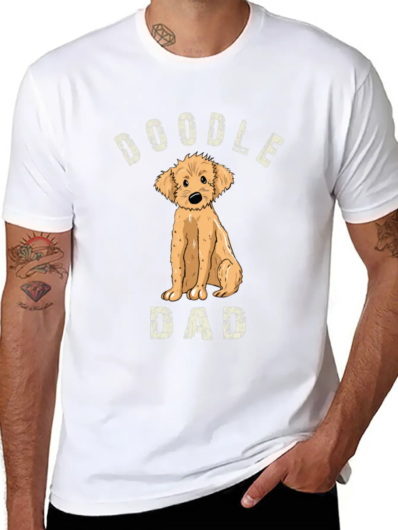 Doodle Dad Essential Cotton Tee For Daily Outfits – Unisex Style