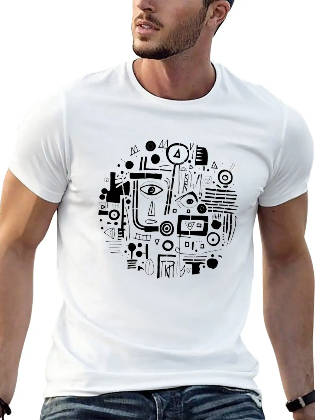 Doodle Design Stylish Everyday T-Shirt – Unisex Basic Cotton Tee