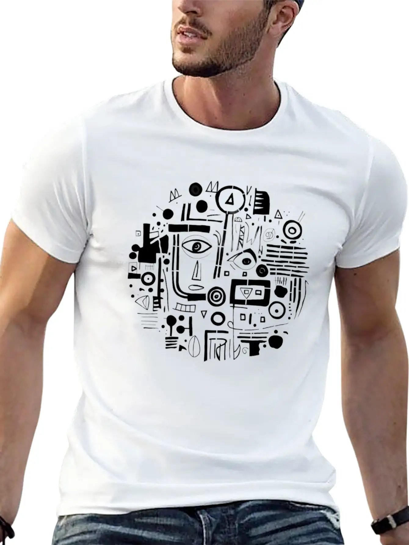 Doodle Design Stylish Everyday T-Shirt – Unisex Basic Cotton Tee