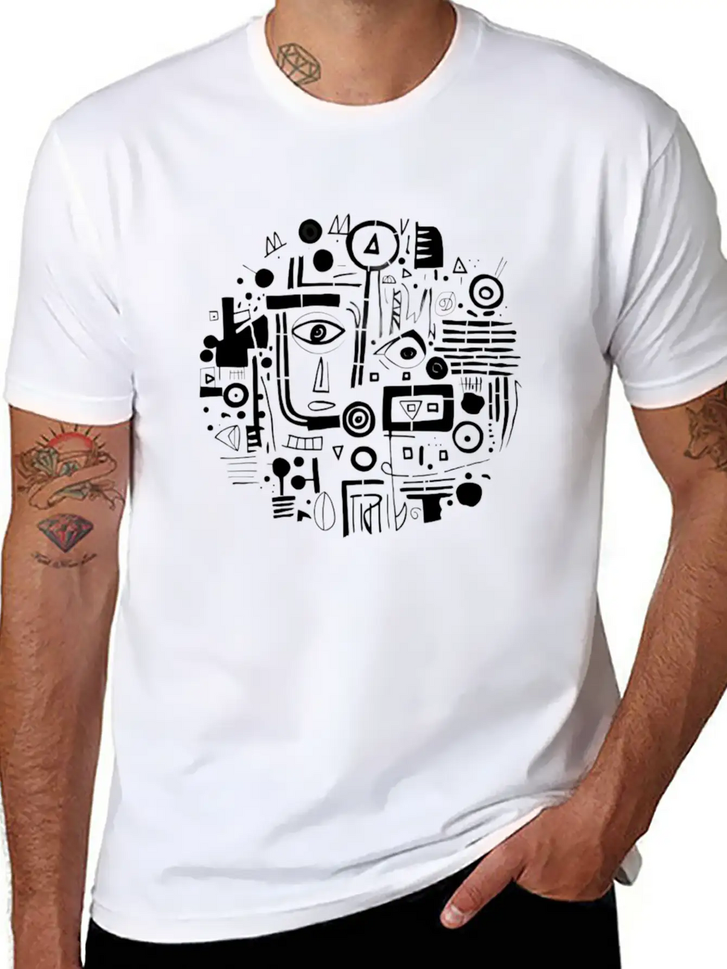 Doodle Design Stylish Everyday T-Shirt – Unisex Basic Cotton Tee