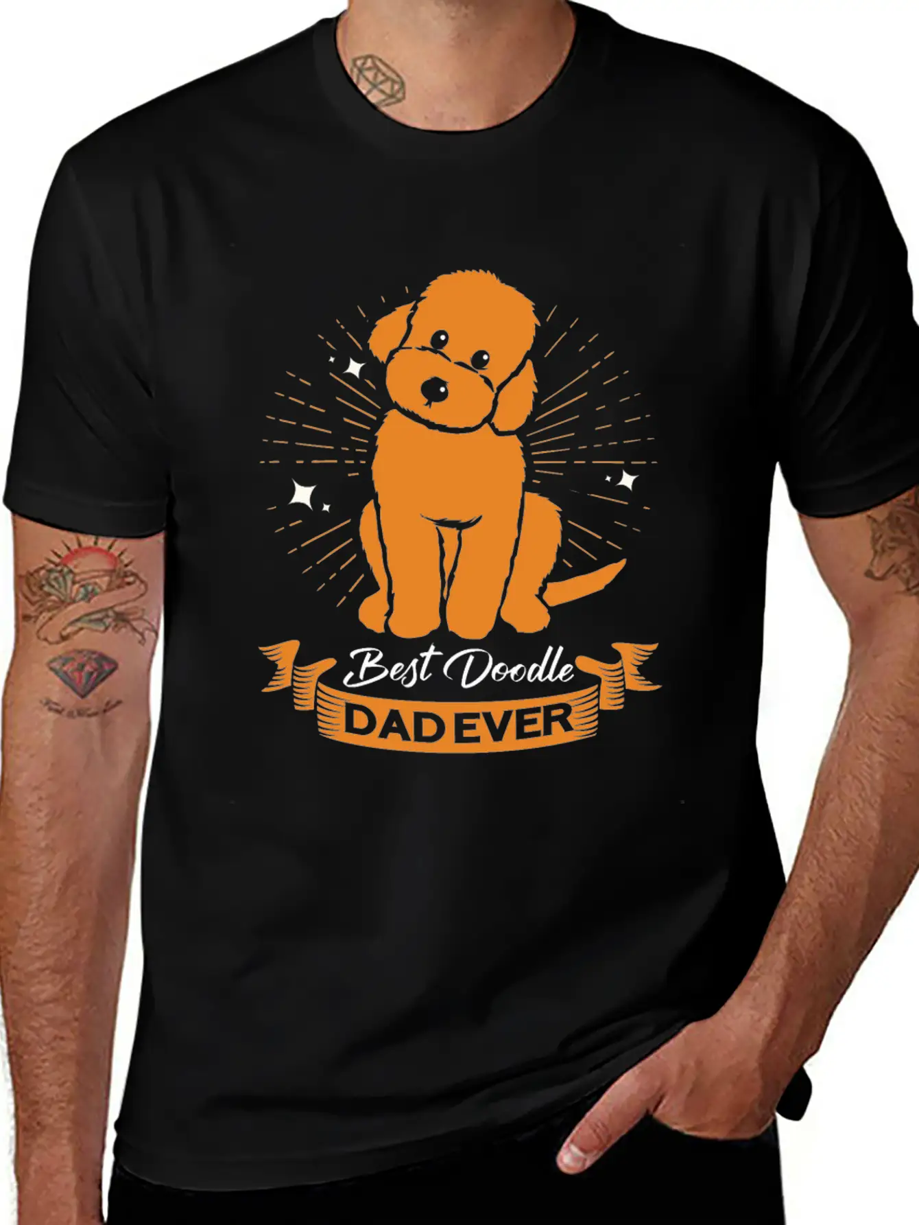 Doodle Dog Goldendoodle Golden Retriever Poodle Breathable Graphic T-Shirt – Perfect For Casual Days