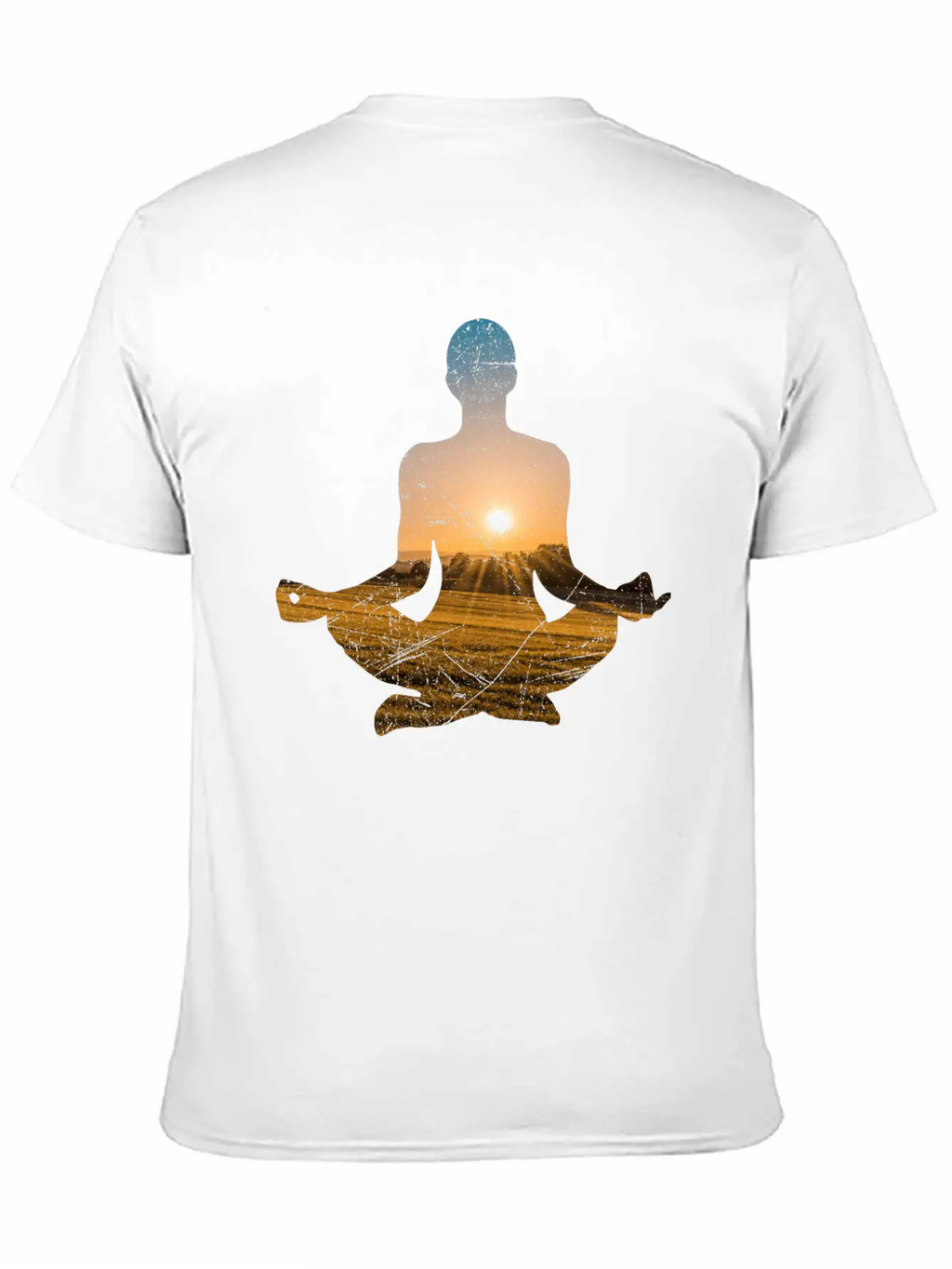 Double Exposure Art Meditation Yoga Gift Idea Unisex Casual T-Shirt – Clean Design For Daily Comfort