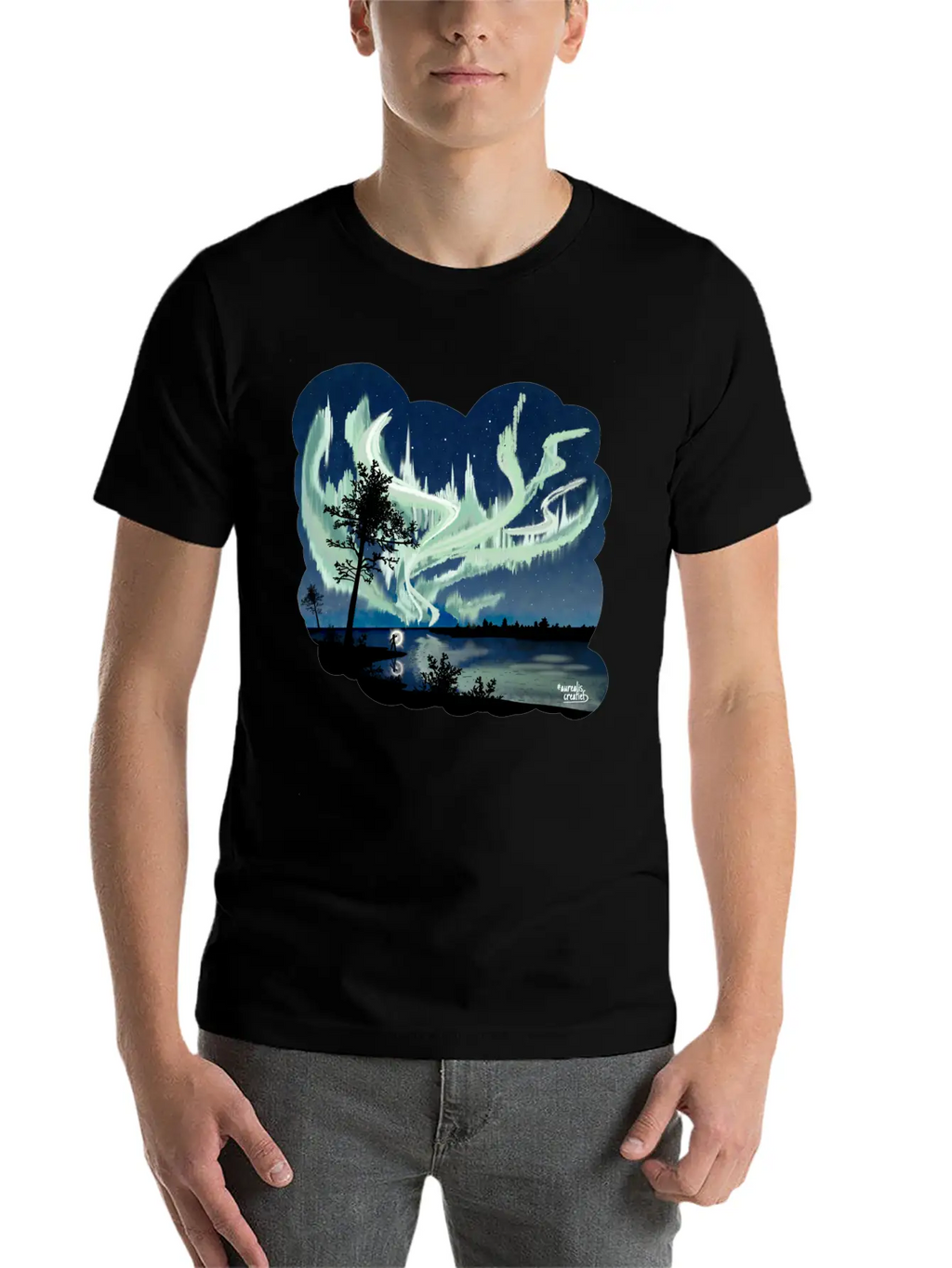 Double Northern Lights Classic Cotton Tee – Unisex Comfort For Any Season