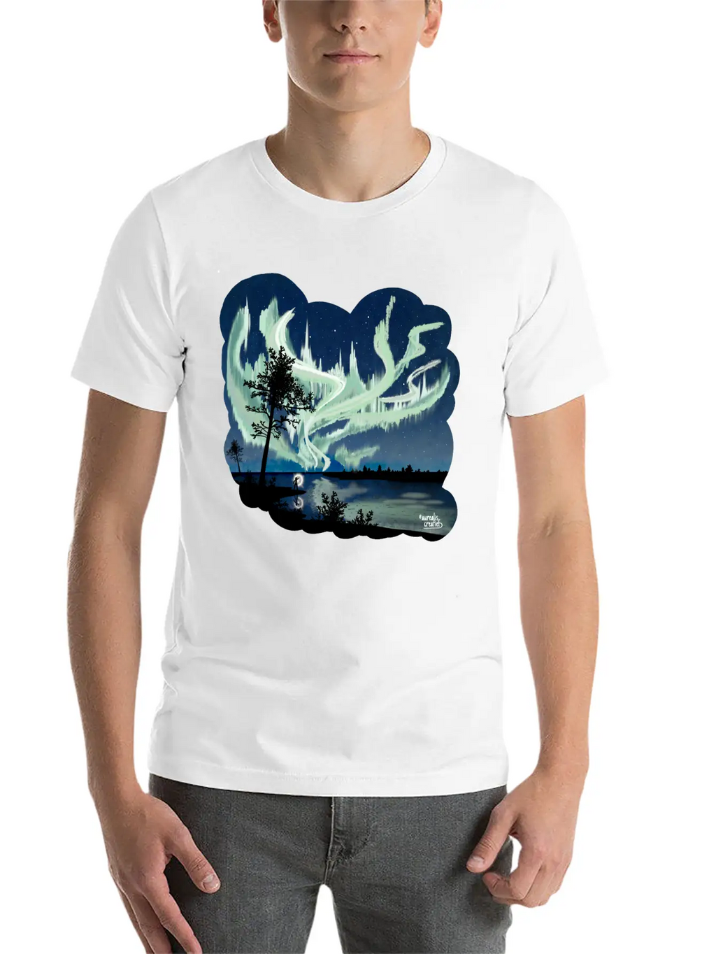 Double Northern Lights Classic Cotton Tee – Unisex Comfort For Any Season