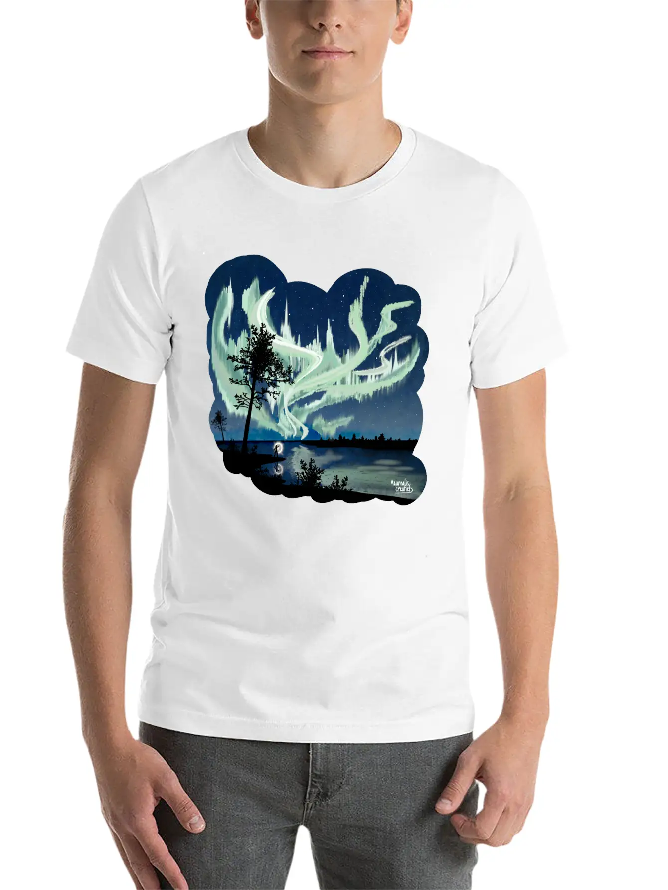 Double Northern Lights Classic Cotton Tee – Unisex Comfort For Any Season