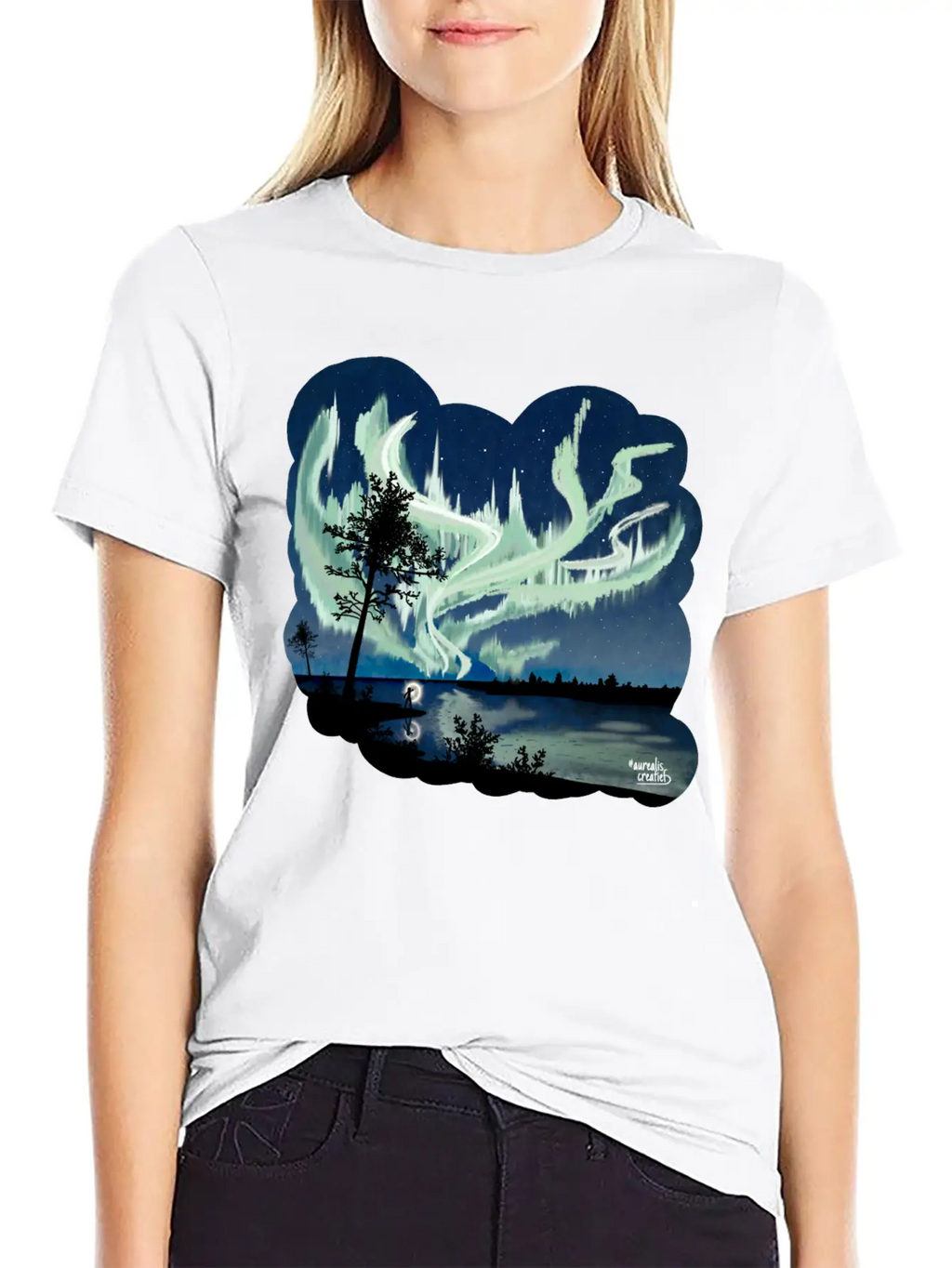 Double Northern Lights Classic Cotton Tee – Unisex Comfort For Any Season