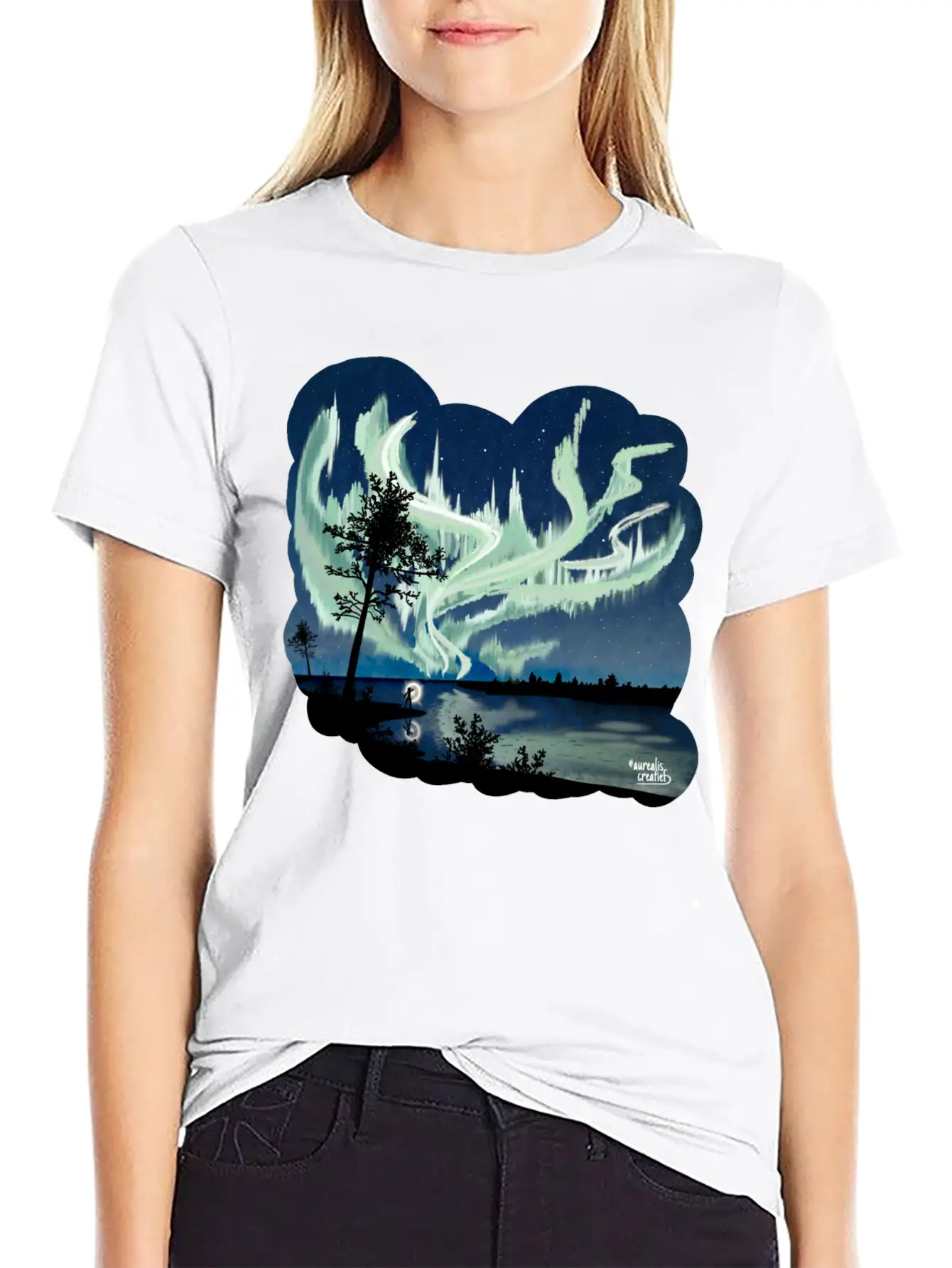 Double Northern Lights Classic Cotton Tee – Unisex Comfort For Any Season