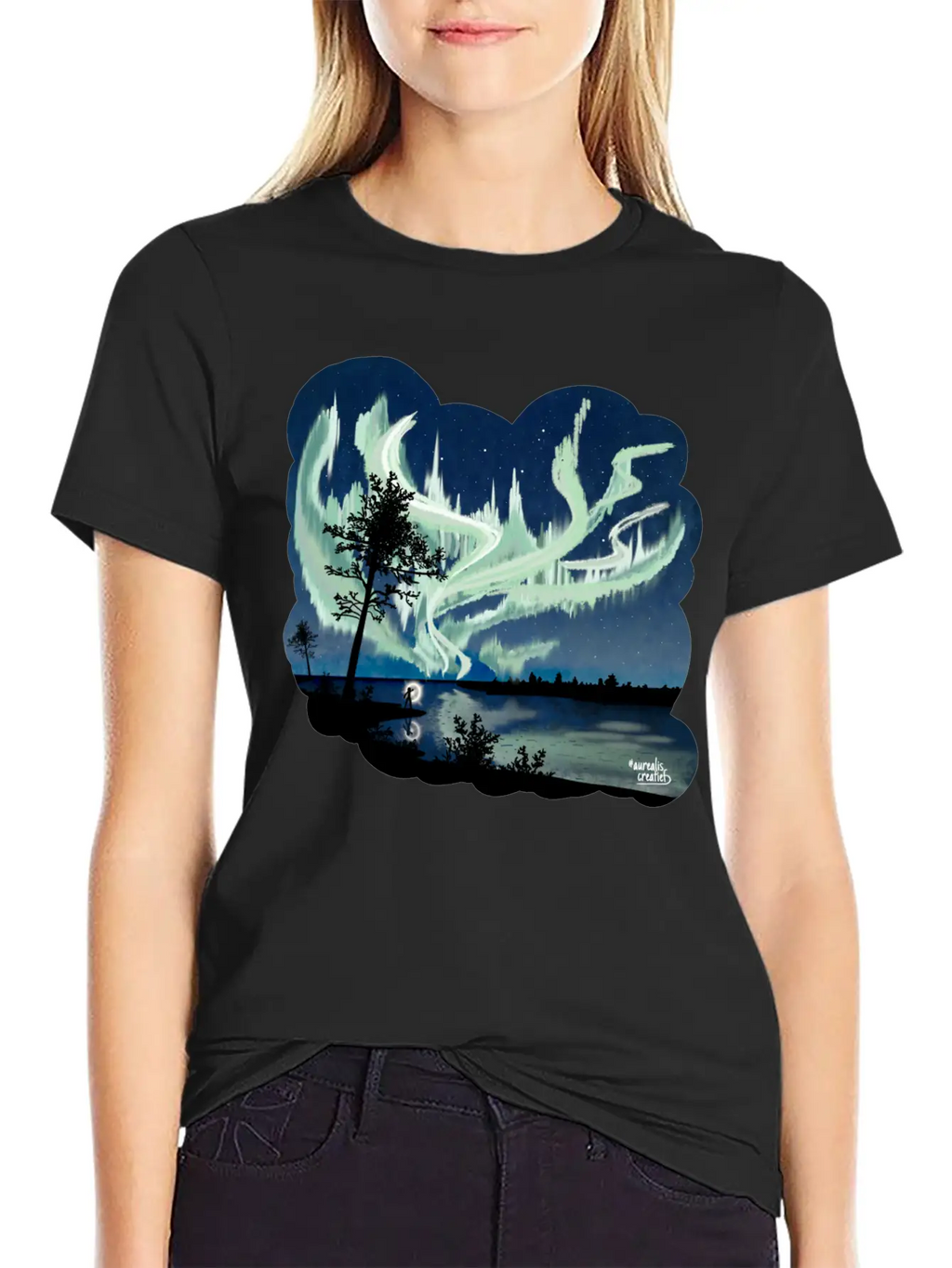 Double Northern Lights Classic Cotton Tee – Unisex Comfort For Any Season