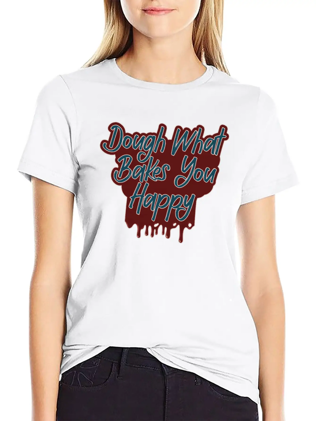 Dough What Bakes You Happy Women Baking Timeless Short Sleeve Tee – Comfy And Minimalist Design