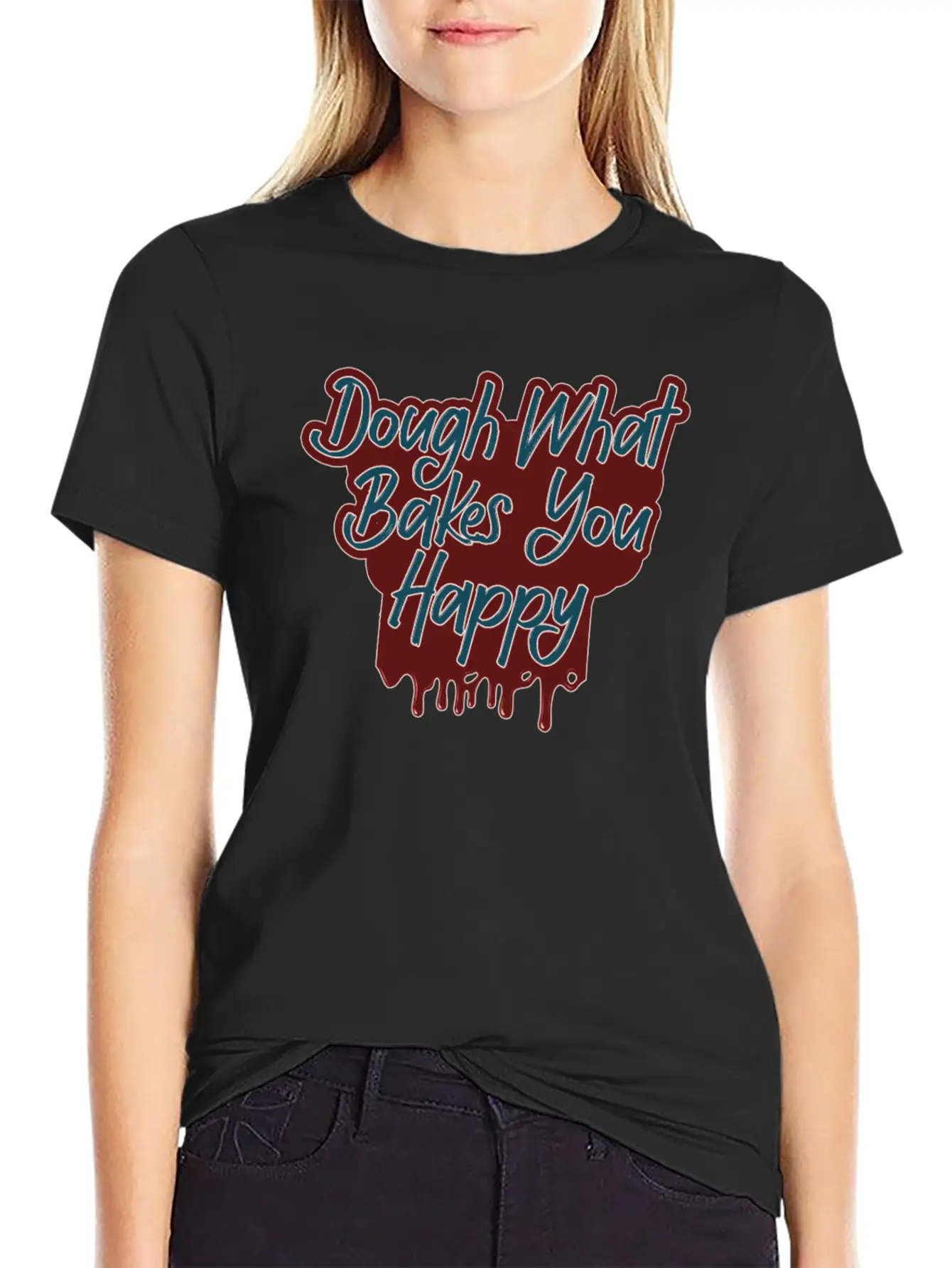 Dough What Bakes You Happy Women Baking Timeless Short Sleeve Tee – Comfy And Minimalist Design