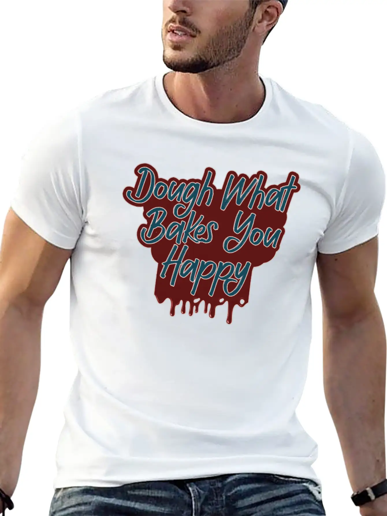 Dough What Bakes You Happy Women Baking Timeless Short Sleeve Tee – Comfy And Minimalist Design