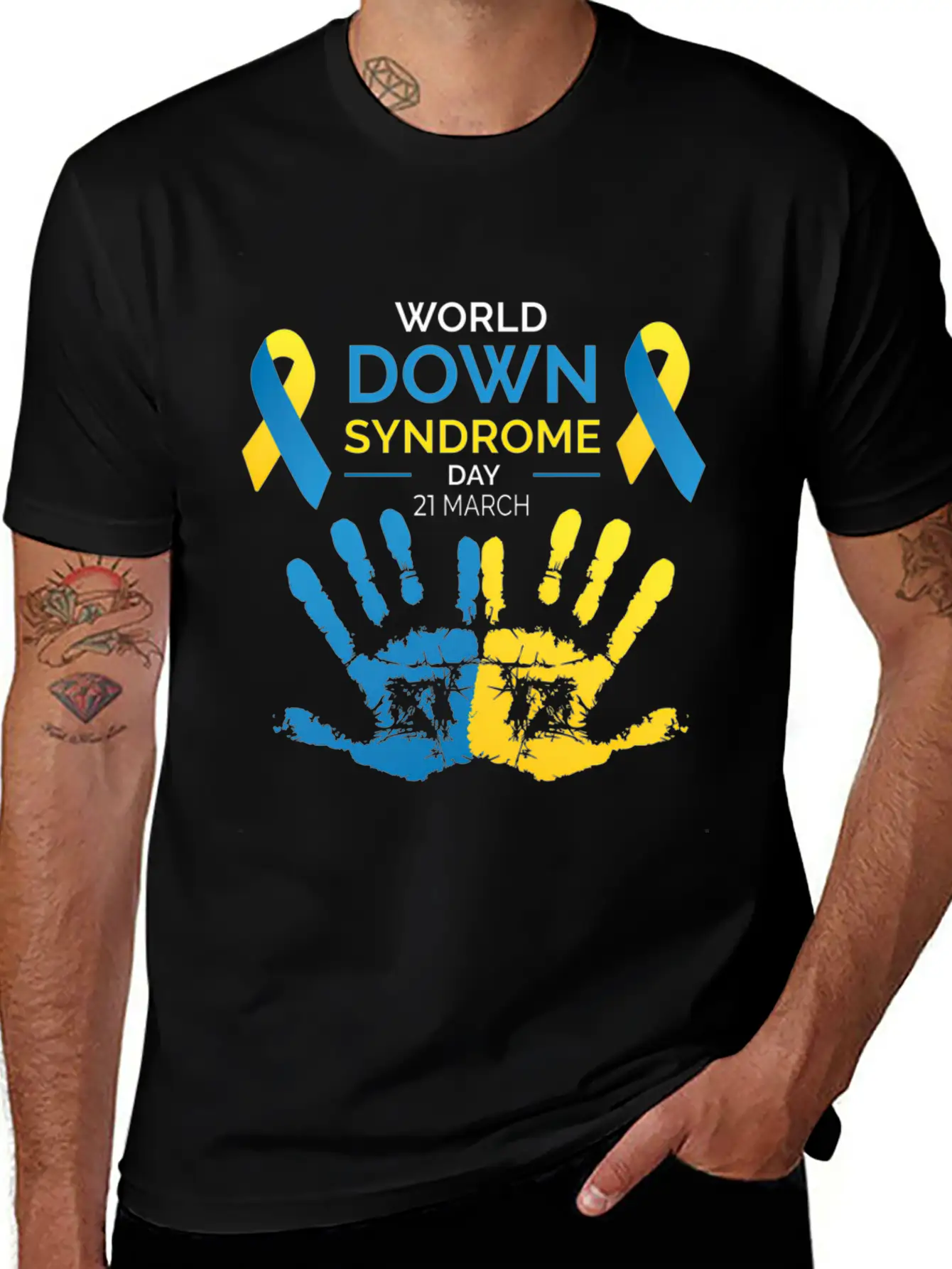 Down Syndrome Awareness Great World Down Syndrome Basic Graphic T-Shirt – Daily Comfort In Soft Cotton
