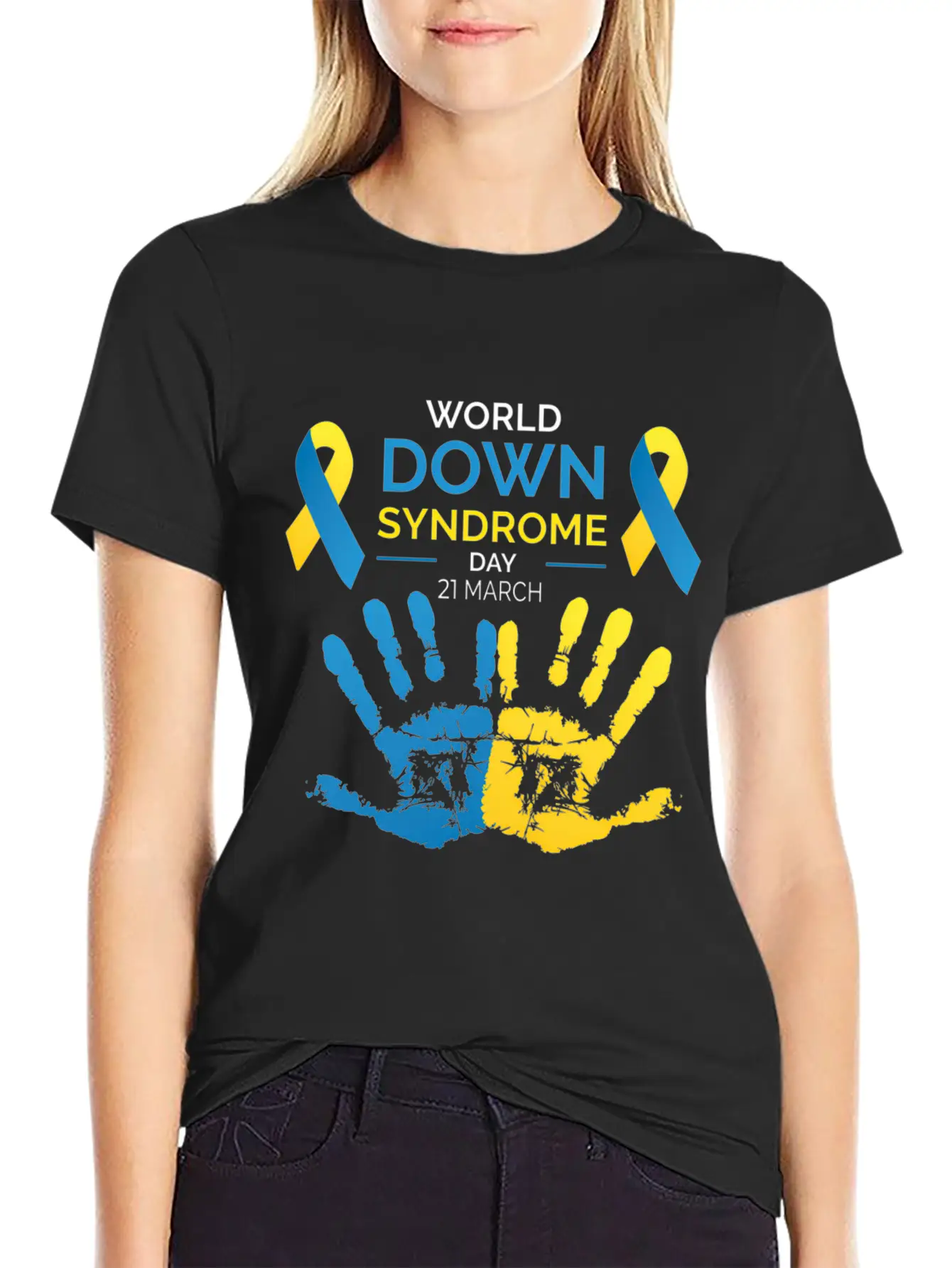 Down Syndrome Awareness Great World Down Syndrome Basic Graphic T-Shirt – Daily Comfort In Soft Cotton