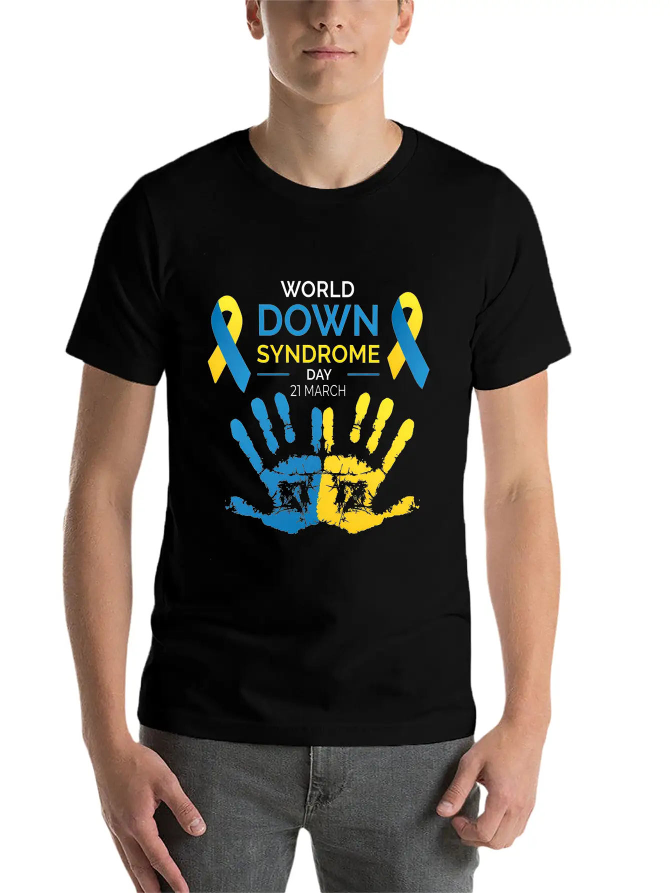 Down Syndrome Awareness Great World Down Syndrome Basic Graphic T-Shirt – Daily Comfort In Soft Cotton
