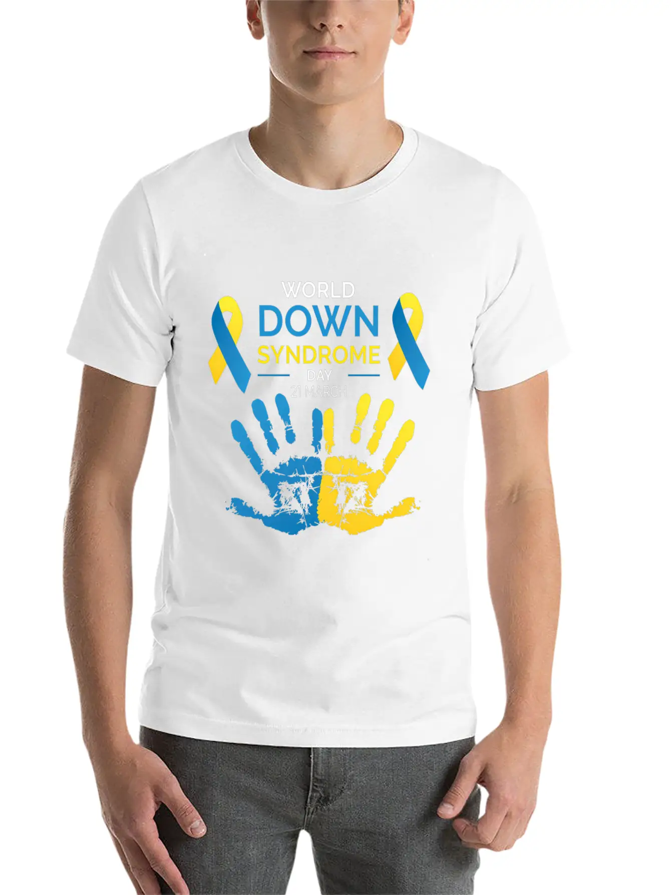 Down Syndrome Awareness Great World Down Syndrome Basic Graphic T-Shirt – Daily Comfort In Soft Cotton