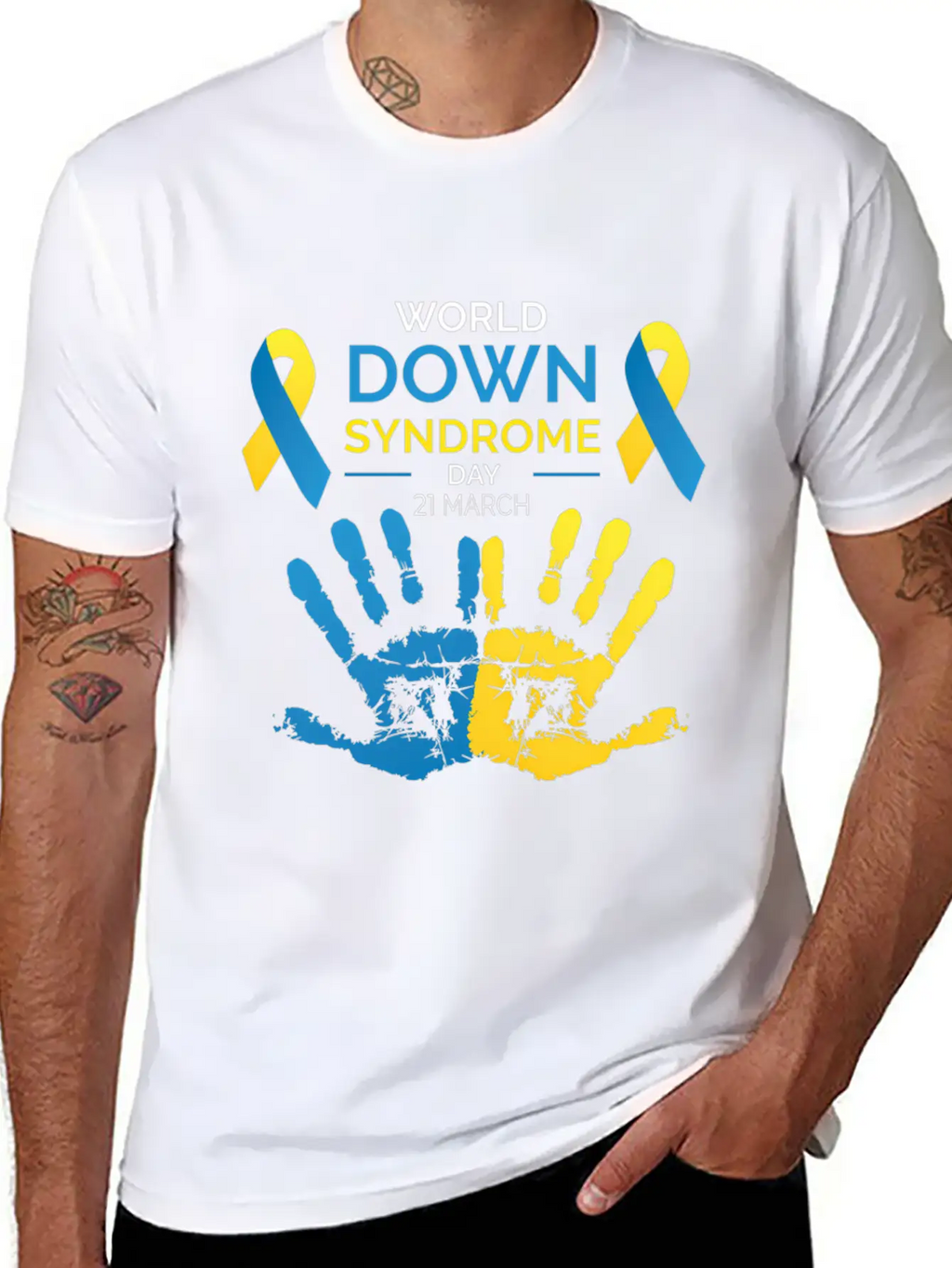 Down Syndrome Awareness Great World Down Syndrome Basic Graphic T-Shirt – Daily Comfort In Soft Cotton