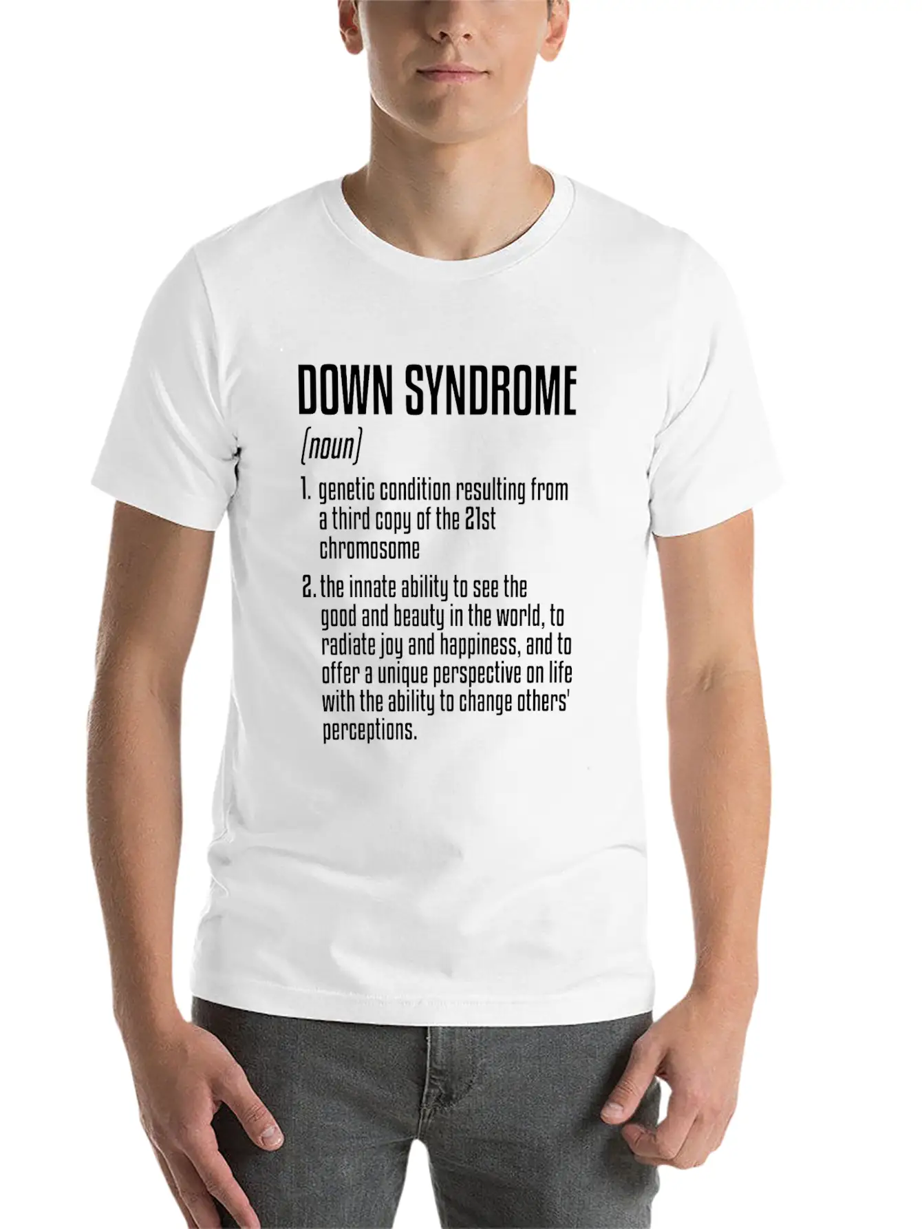 Down Syndrome Definition | 21th Chromosome Unisex Casual T-Shirt – Clean Design For Daily Comfort