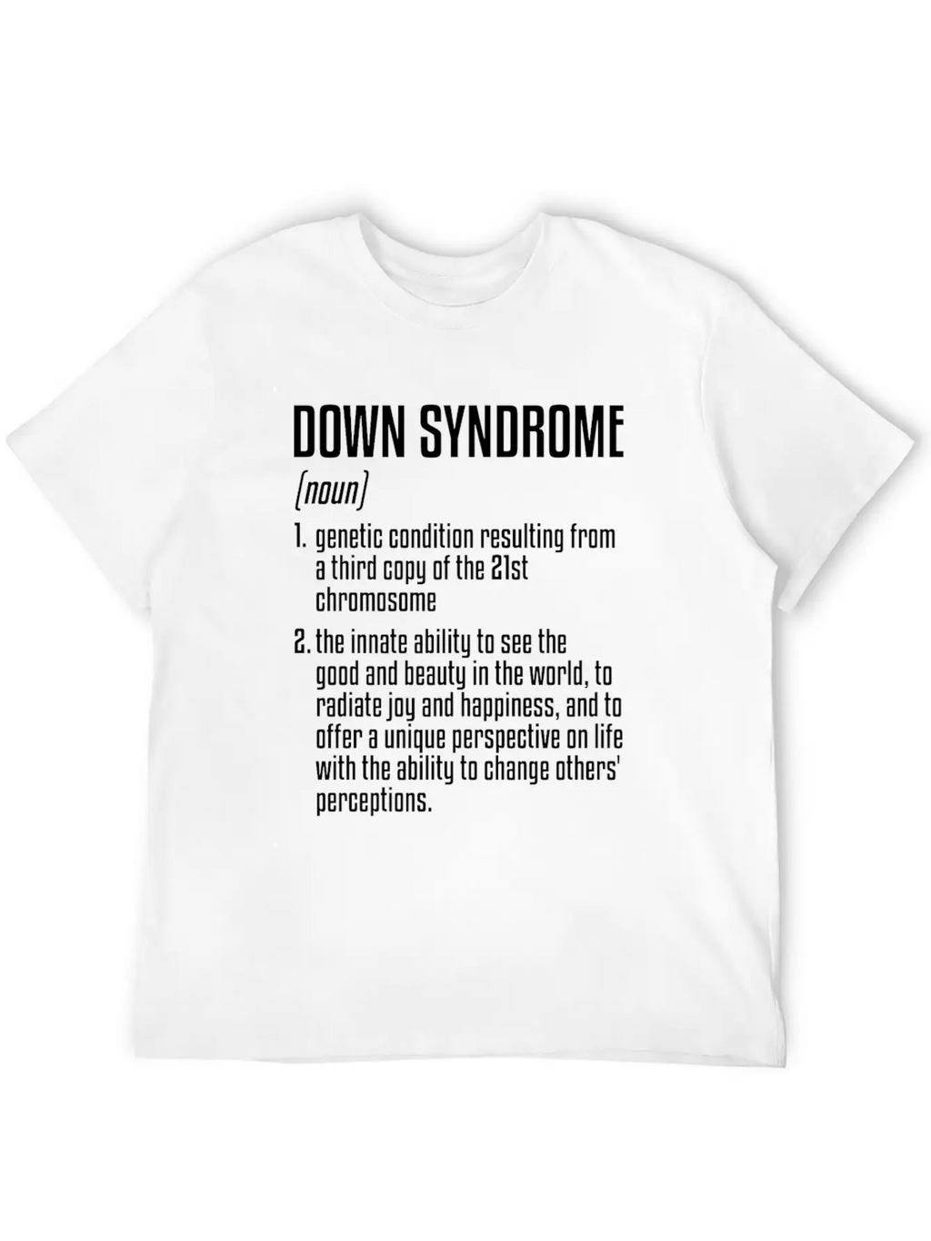 Down Syndrome Definition | 21th Chromosome Unisex Casual T-Shirt – Clean Design For Daily Comfort