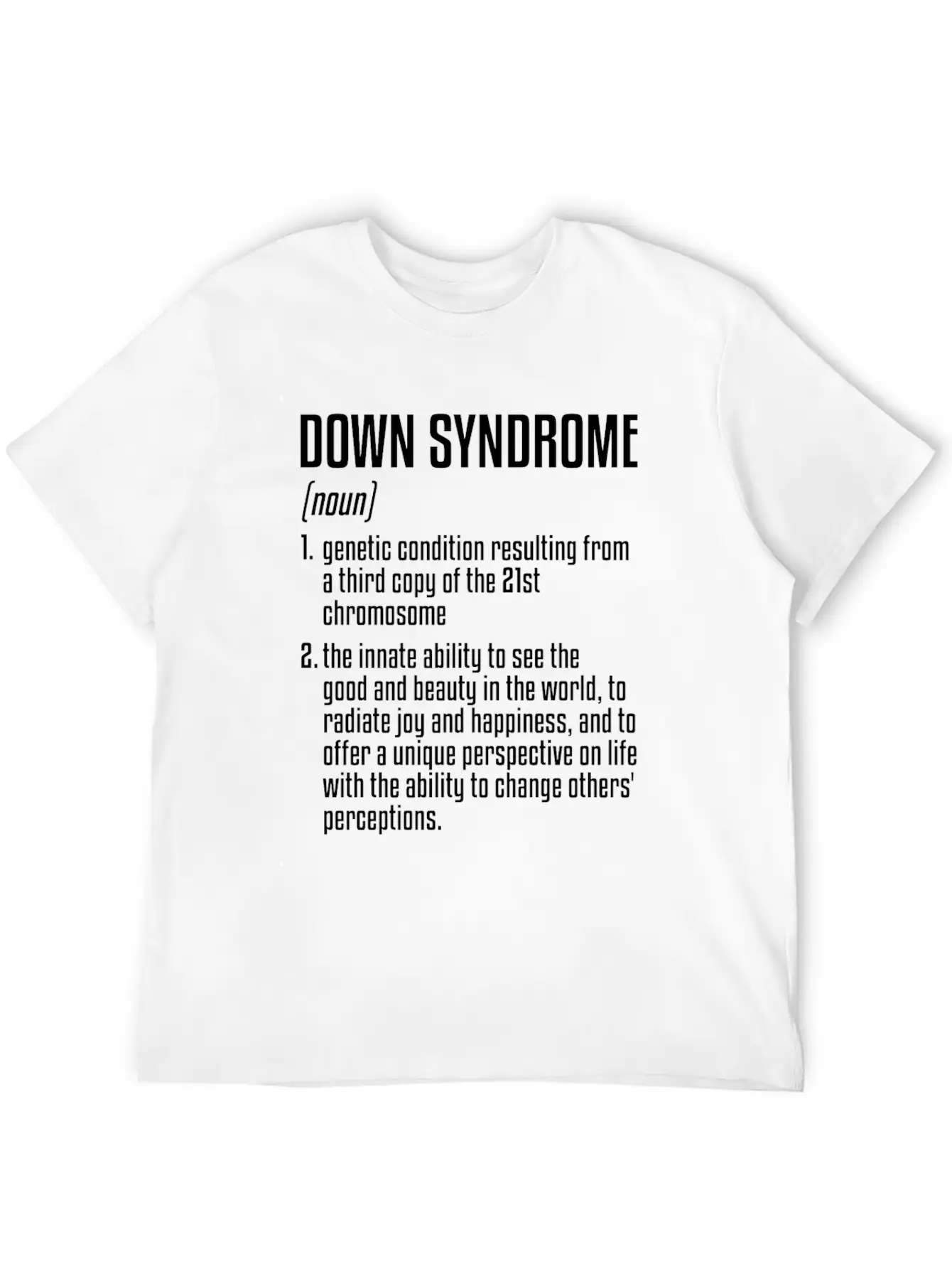 Down Syndrome Definition | 21th Chromosome Unisex Casual T-Shirt – Clean Design For Daily Comfort