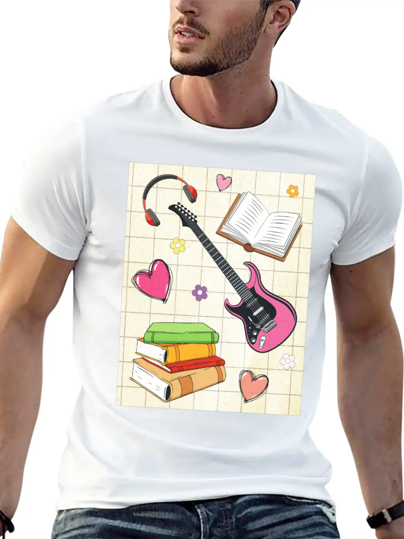 Downtown Girl Aesthetic Pattern Coquette Aesthetic Breathable Soft Cotton T-Shirt – Timeless Casual Look