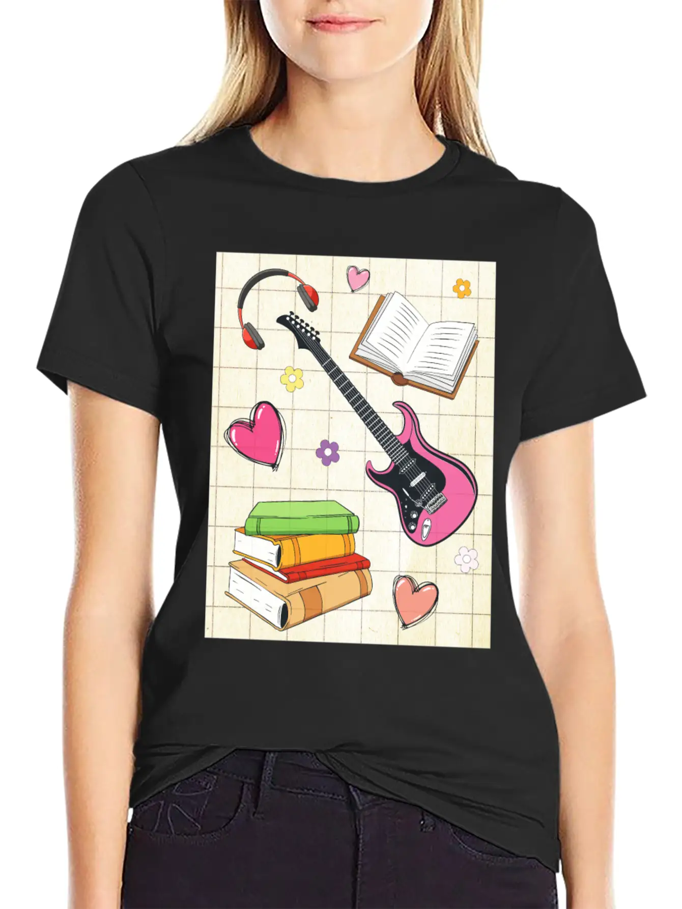 Downtown Girl Aesthetic Pattern Coquette Aesthetic Breathable Soft Cotton T-Shirt – Timeless Casual Look