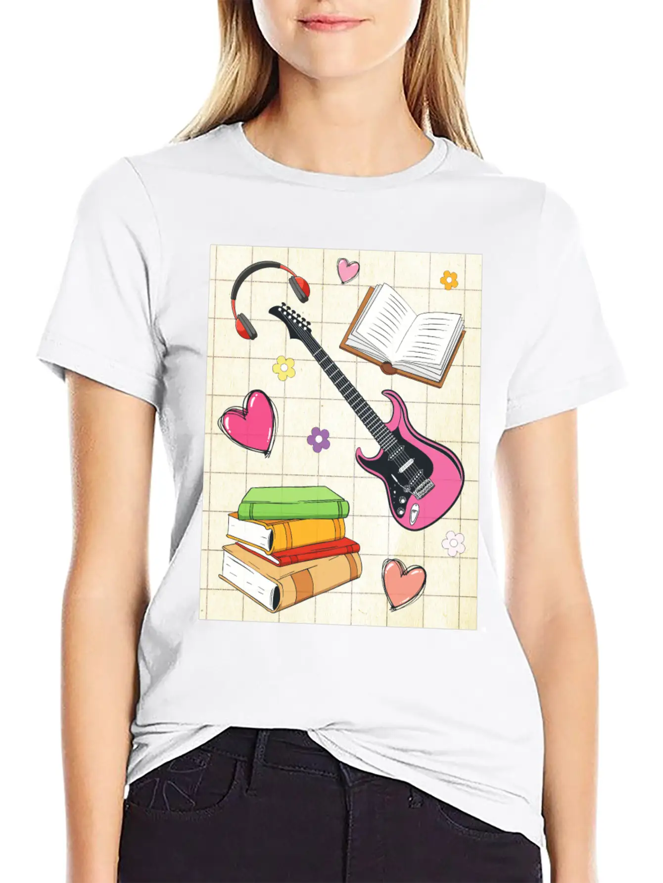 Downtown Girl Aesthetic Pattern Coquette Aesthetic Breathable Soft Cotton T-Shirt – Timeless Casual Look