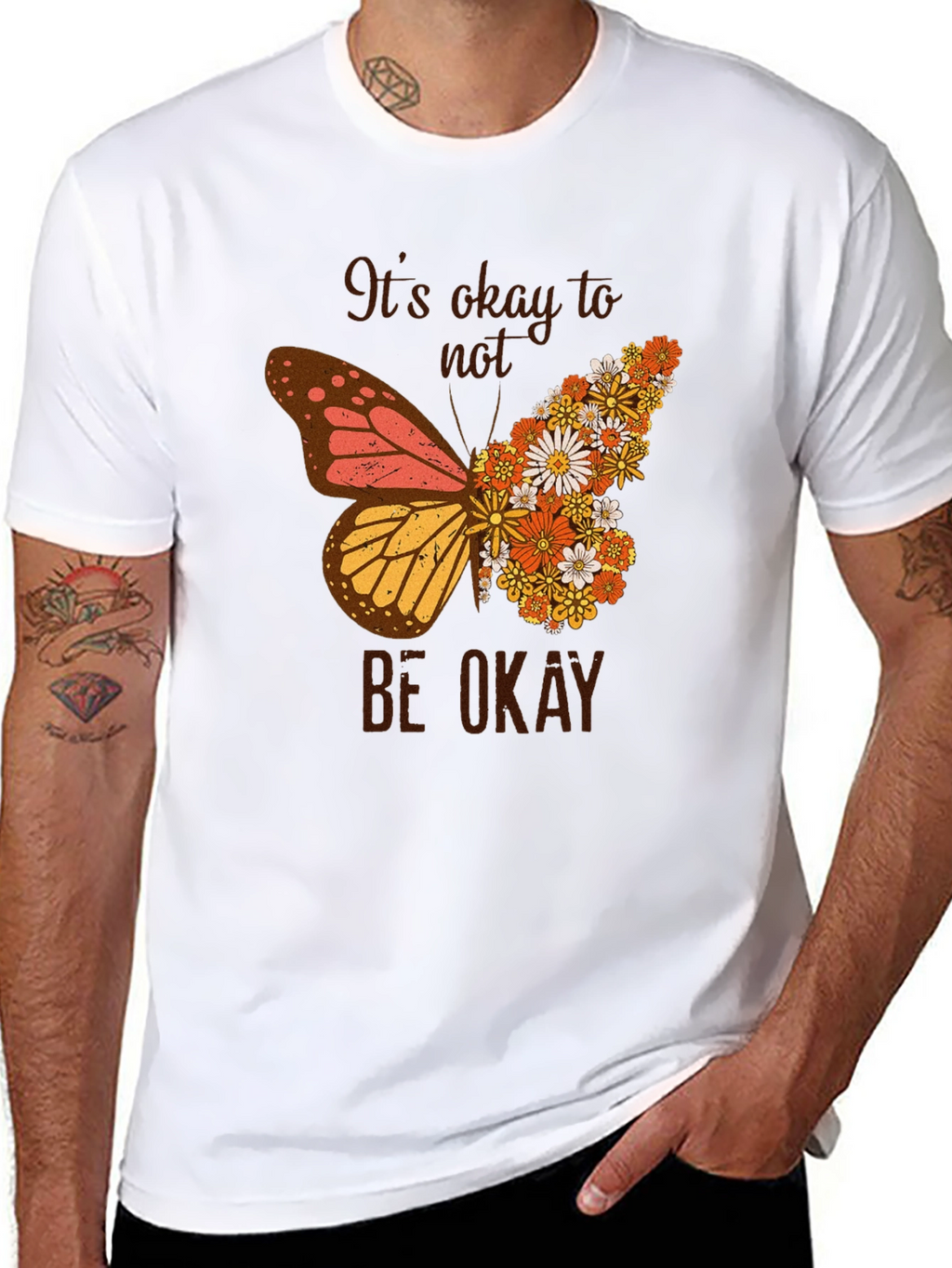 Its Okay to Not Be Okay Butterfly Graphic Tee