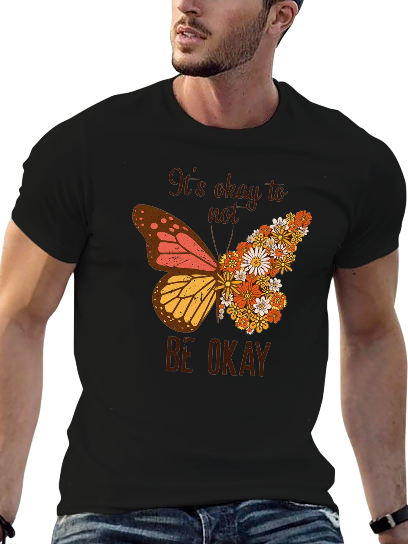 Its Okay to Not Be Okay Butterfly Graphic Tee