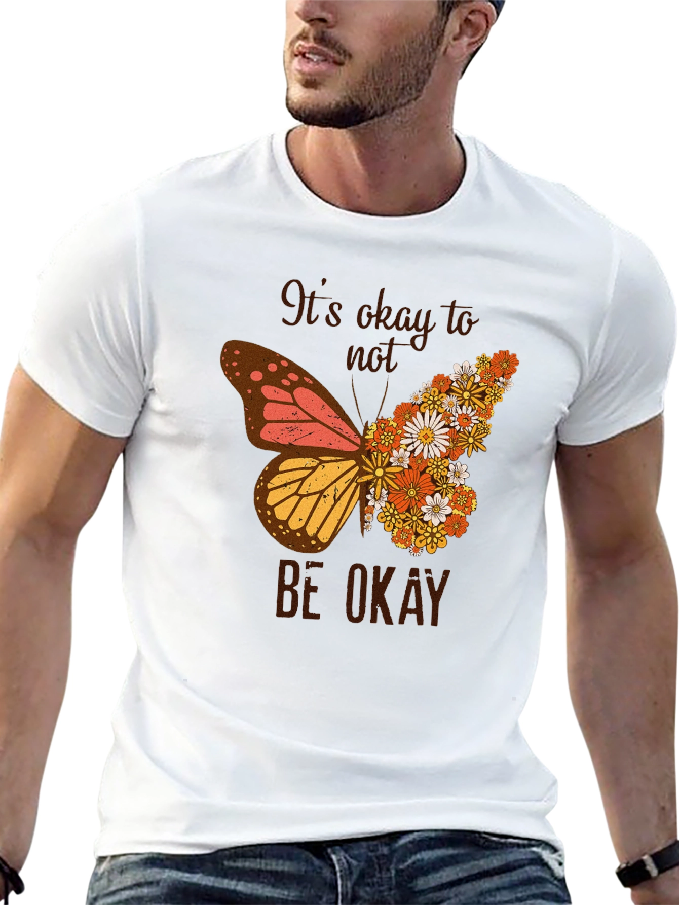 Its Okay to Not Be Okay Butterfly Graphic Tee
