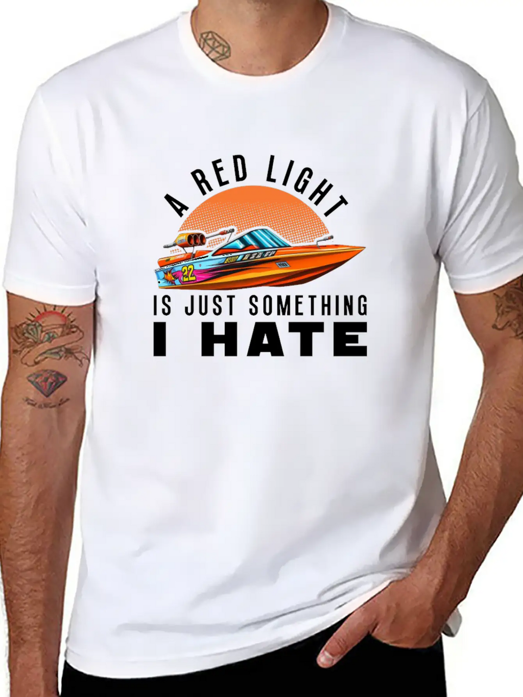 Drag Boat Racing Racer Speed Boat Driver Modern Fit Casual T-Shirt – Clean And Versatile Design