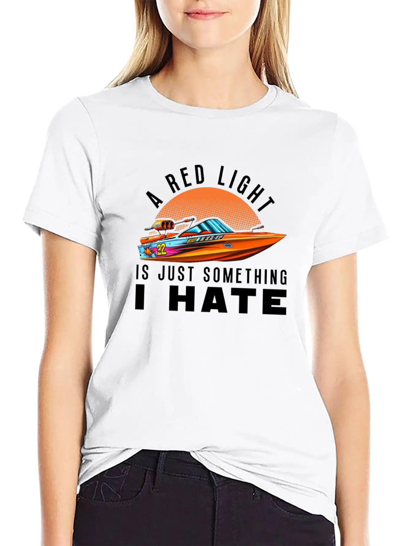 Drag Boat Racing Racer Speed Boat Driver Modern Fit Casual T-Shirt – Clean And Versatile Design