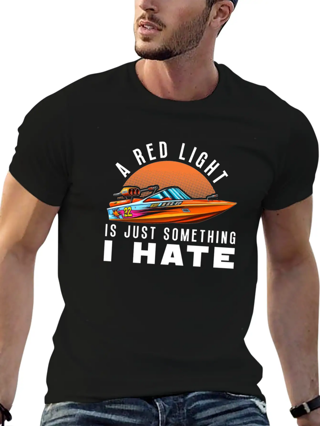 Drag Boat Racing Racer Speed Boat Driver Modern Fit Casual T-Shirt – Clean And Versatile Design