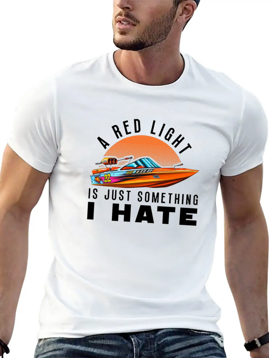 Drag Boat Racing Racer Speed Boat Driver Modern Fit Casual T-Shirt – Clean And Versatile Design