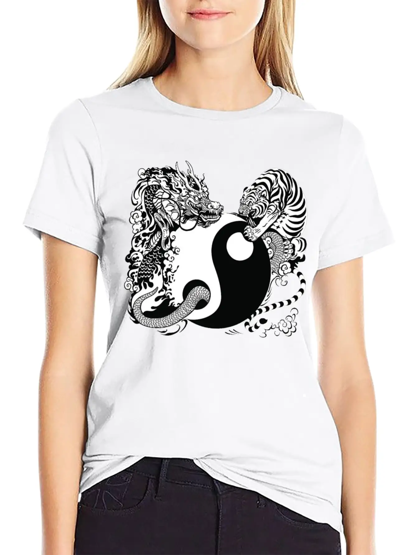 Dragon And Tiger Classic Cotton Tee – Unisex Comfort For Any Season
