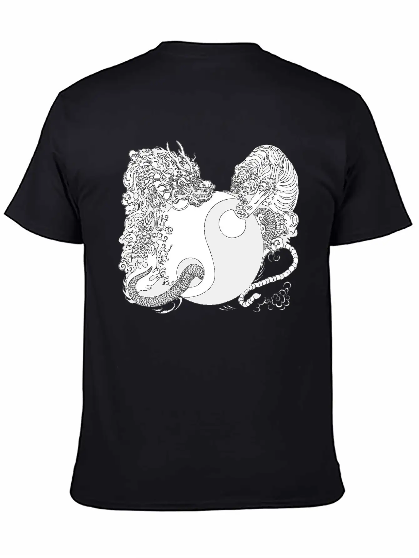 Dragon And Tiger Classic Cotton Tee – Unisex Comfort For Any Season