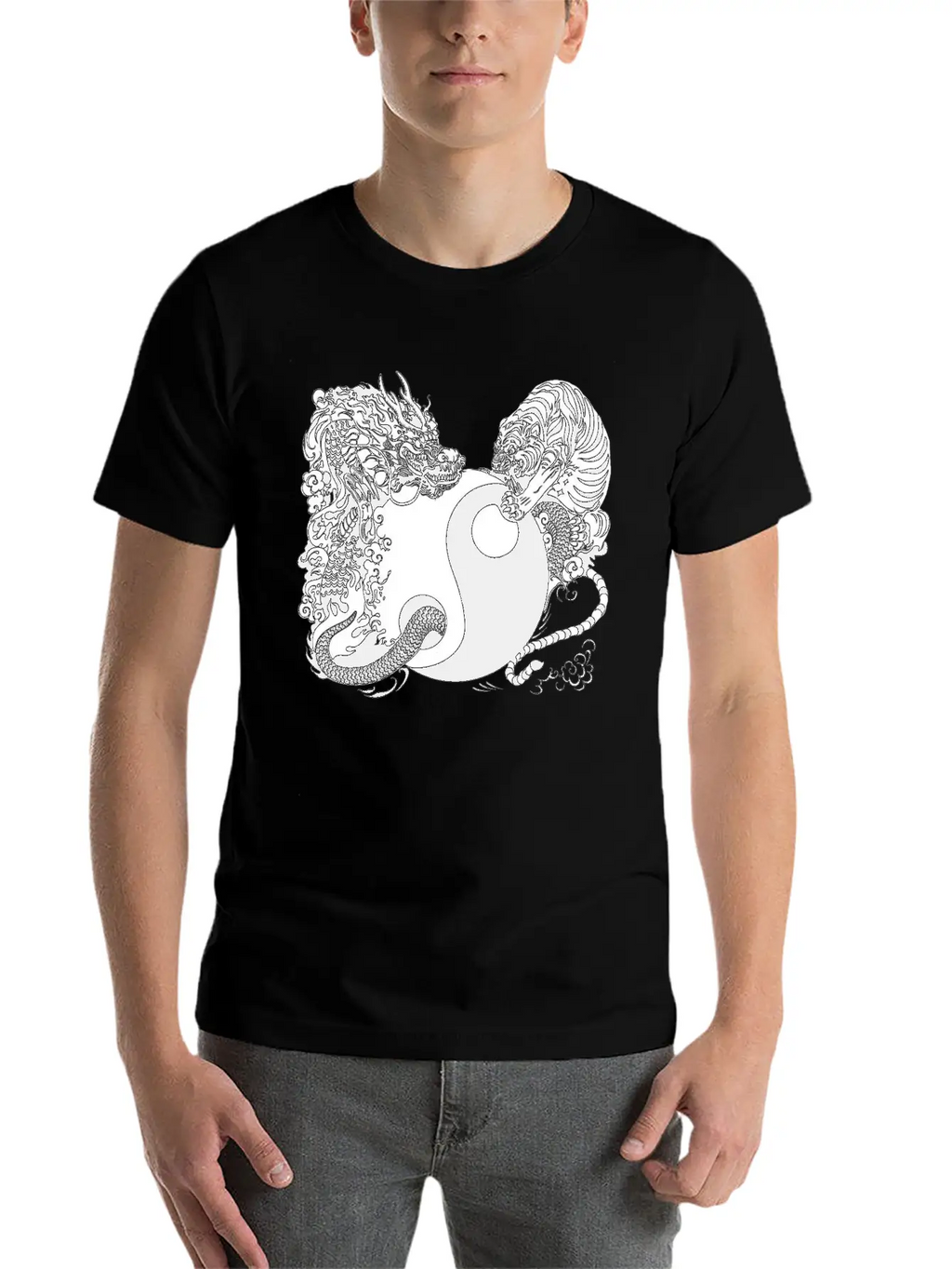 Dragon And Tiger Classic Cotton Tee – Unisex Comfort For Any Season