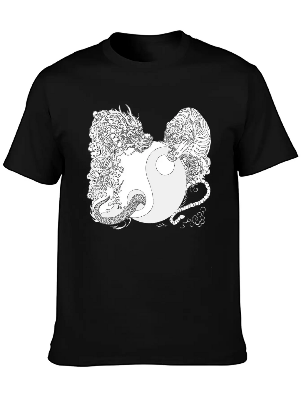 Dragon And Tiger Classic Cotton Tee – Unisex Comfort For Any Season
