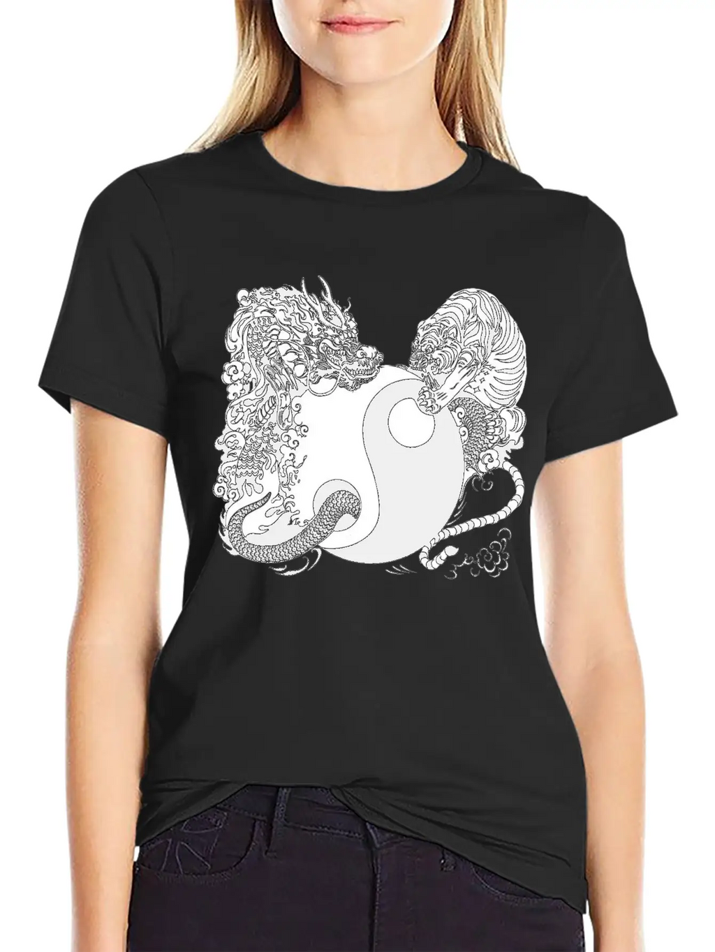 Dragon And Tiger Classic Cotton Tee – Unisex Comfort For Any Season
